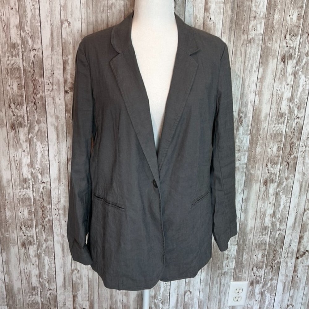 J.Jill Gray Linen Blazer size Medium
